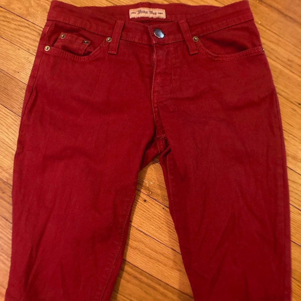 Red denim vintage Jams/Bermuda shorts
